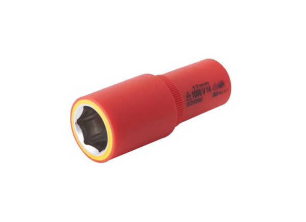 Douille 17mm L.72mm 3/8" isolée 1000V IEC 60900 en Crv - OE 0707 - CLAS Equipements