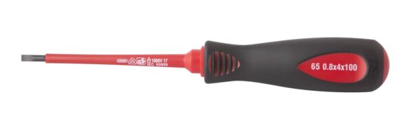 Tournevis fente 4x100mm isolé 1000V IEC 60900 - OE 0716 - CLAS Equipements