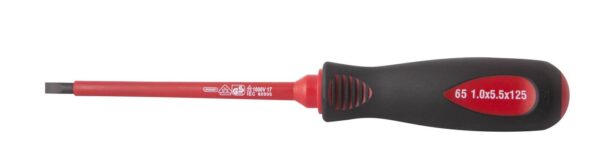 Tournevis fente 5.5x125mm isolé 1000V IEC 60900 - OE 0717 - CLAS Equipements