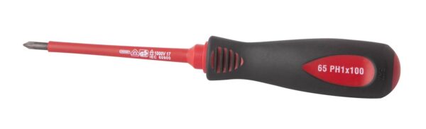 Tournevis phillips PH1x100mm isolé 1000V IEC 60900 - OE 0718 - CLAS Equipements