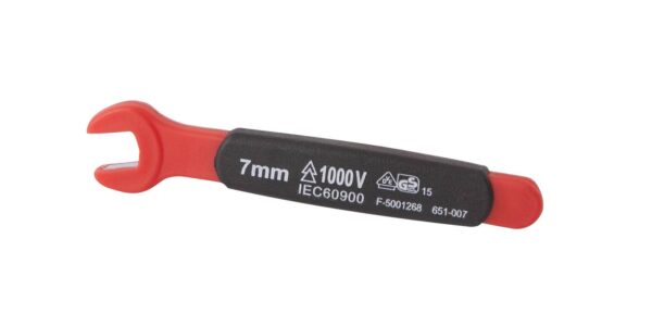 Clé plate 7mm isolée 1000V VDE IEC 60900 en CrV - OE 0722 - CLAS Equipements