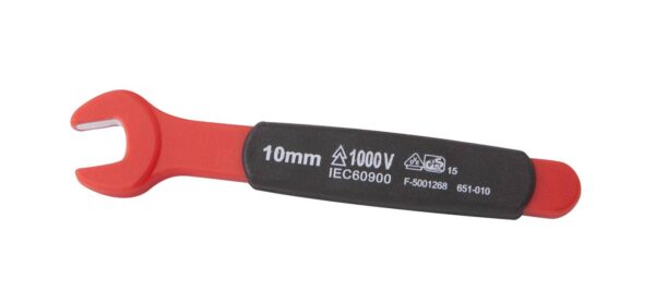 Clé plate 10mm isolée 1000V VDE IEC 60900 en CrV - OE 0724 - CLAS Equipements