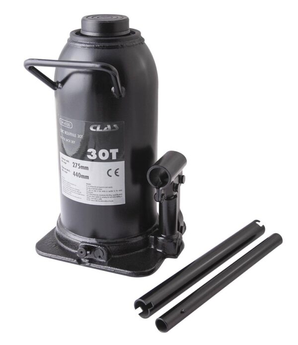 Cric bouteille 30T Ht. de levage 275 à 440 mm - OH 4530 - CLAS Equipements