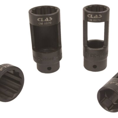 Coffret 4 douilles 1/2" 12 pans CrV pour pose et dépose porte-injecteurs - OM 0070 - CLAS Equipements