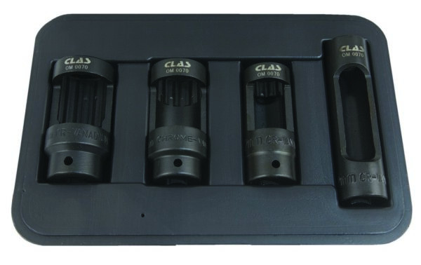 Coffret 4 douilles 1/2" 12 pans CrV pour pose et dépose porte-injecteurs - OM 0070 - CLAS Equipements – Image 2