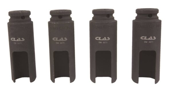 Coffret 4 douilles 1/2" 6 pans Cr-Mo démonte têtes injecteurs diesel - OM 0071 - CLAS Equipements