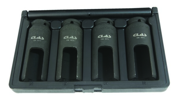 Coffret 4 douilles 1/2" 6 pans Cr-Mo démonte têtes injecteurs diesel - OM 0071 - CLAS Equipements – Image 2