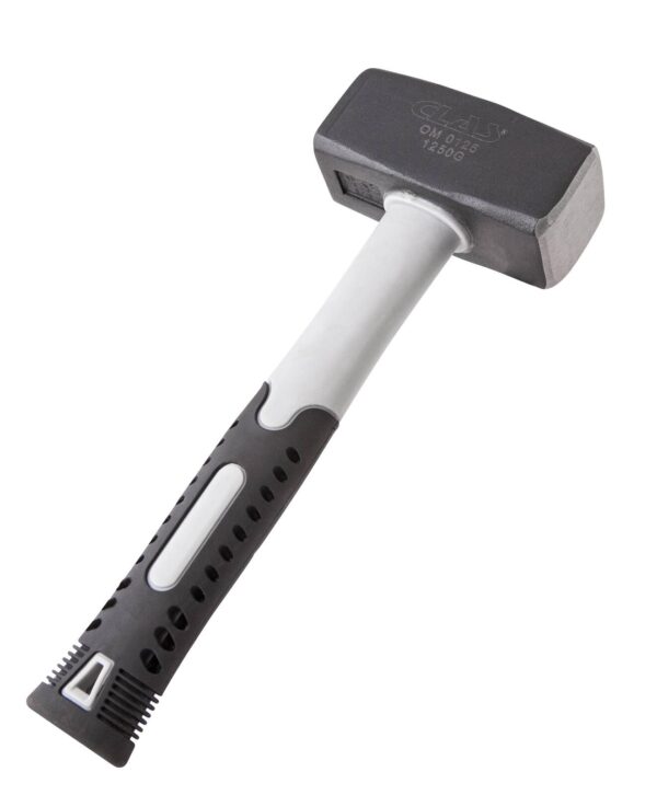 Massette acier forgé 1250g DIN 6475 avec manche à revêtement caoutchouc - OM 0125 - CLAS Equipements – Image 2
