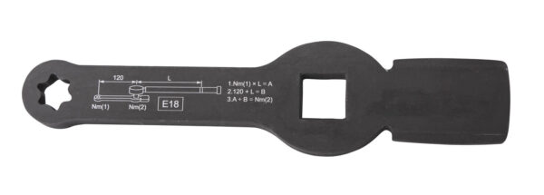 Clé à frapper E18 3/4" L.219mm pour étrier de frein - OM 0418 - CLAS Equipements – Image 2