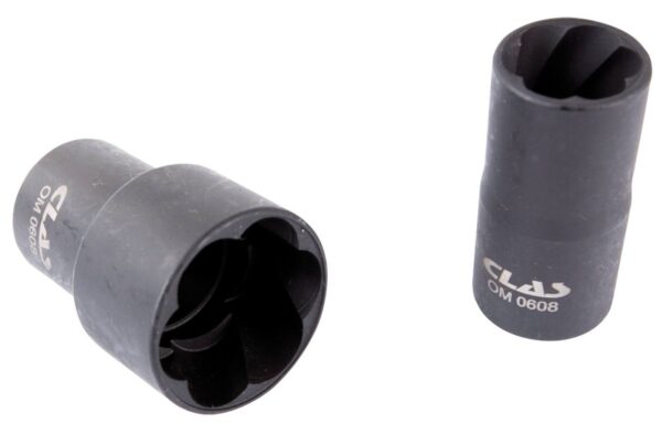 Coffret 5 douilles choc helicoïdales écrous endommages ø17-ø27mm Cr-Mo- OM 0608 - OM 0608 - CLAS Equipements – Image 3