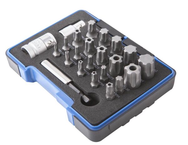 Coffret 23 pcs d'embouts TS plus / Torx plus 1/4" et 3/8" CrV - OM 0645 - CLAS Equipements – Image 3