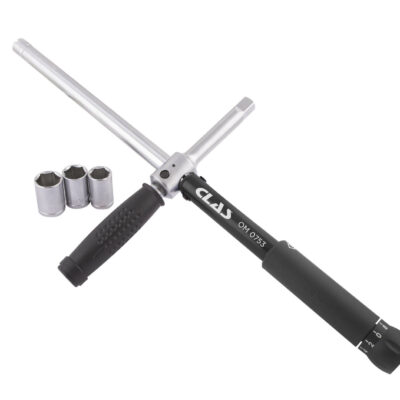 Clé dynamométrique en croix 1/2" 70-170Nm L. 490mm + 3 Douilles 17, 19 et 21 mm - OM 0755 - CLAS Equipements