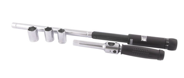 Clé dynamométrique en croix 1/2" 70-170Nm L. 490mm + 3 Douilles 17, 19 et 21 mm - OM 0755 - CLAS Equipements – Image 3