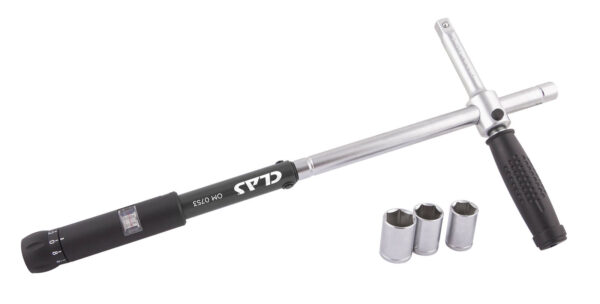 Clé dynamométrique en croix 1/2" 70-170Nm L. 490mm + 3 Douilles 17, 19 et 21 mm - OM 0755 - CLAS Equipements – Image 4