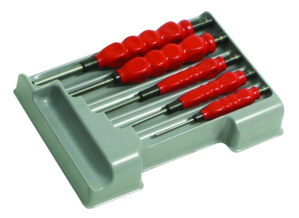 Coffret 5 chasse-goupilles 3 à 8 mm à lame rapportée CrV - OM 0802 - CLAS Equipements