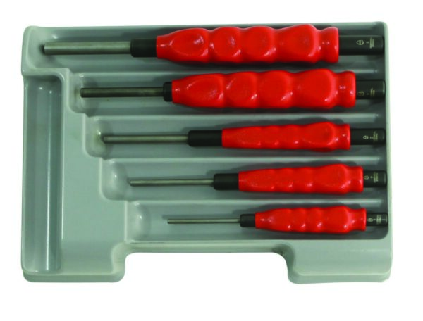 Coffret 5 chasse-goupilles 3 à 8 mm à lame rapportée CrV - OM 0802 - CLAS Equipements – Image 2
