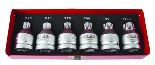 Coffret douilles embouts PL 3/4" xzn 6-18 torx T70-t100 (6 pcs) - OM 2332 - CLAS Equipements – Image 3