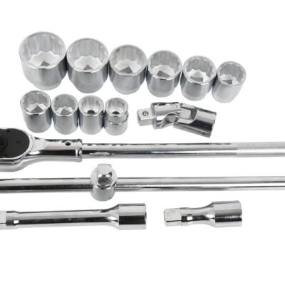 Composition cliquet+10 douilles 12 pans 3/4" 22-50mm - OM 2355BL - CLAS Equipements