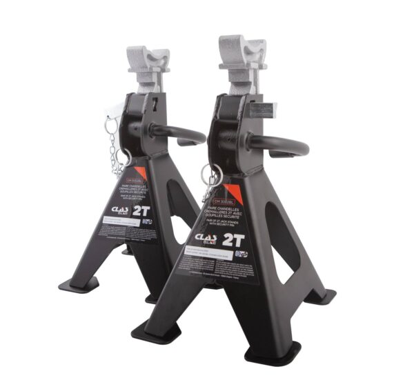 Paire chandelles crémaillères 2T avec goupilles sécurité - OM 3002BL - CLAS Equipements