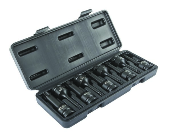 Coffret douilles embouts choc 1/2" T20-t70 (9 pcs) - OM 7009 - CLAS Equipements