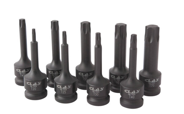 Coffret douilles embouts choc 1/2" T20-t70 (9 pcs) - OM 7009 - CLAS Equipements – Image 2