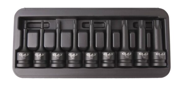Coffret douilles embouts choc 1/2" T20-t70 (9 pcs) - OM 7009 - CLAS Equipements – Image 3