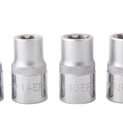 Douilles torx plus EP10 à ep20 L.37mm 1/2" (6 pcs) - OM 7017 - CLAS Equipements
