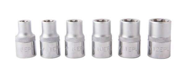 Douilles torx plus EP 6-7-8-10-11-12 L.25mm 1/4" - OM 7019 - CLAS Equipements