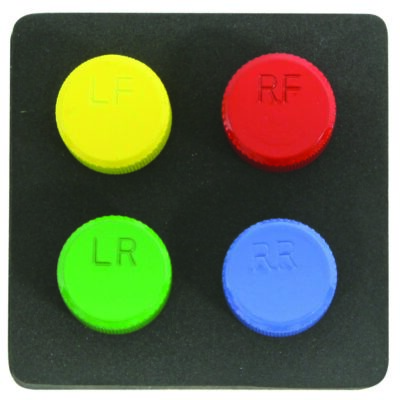 Jeu de 4 embouts purgeurs de pneus valves tpms - OM 7090 - CLAS Equipements