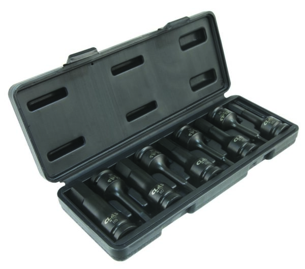 Coffret douilles embouts choc 6 pans 1/2" H4-h19 (9 pcs) - OM 7112 - CLAS Equipements – Image 2