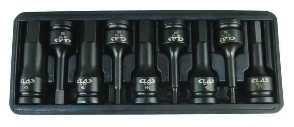 Coffret douilles embouts choc 6 pans 1/2" H4-h19 (9 pcs) - OM 7112 - CLAS Equipements – Image 3