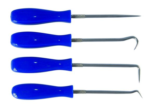 Assortiment de 4 crochets extracteurs pour joints d'huile, toriques L. 130mm - OM 9216 - CLAS Equipements