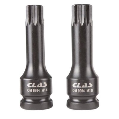 Jeu 4 douilles embouts xzn choc 1/2" m12-m14-m16-m18 L.78mm - OM 9264 - CLAS Equipements