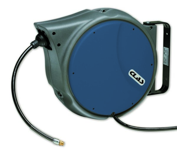 Enrouleur air comprimé ø10mm 16M 3/8" carter ABS et support mural - OP 1017 - CLAS Equipements