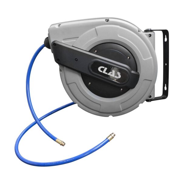 Enrouleur air comprimé ø8mm 16M 1/4" carter ABS et support mural - OP 1115 - CLAS Equipements