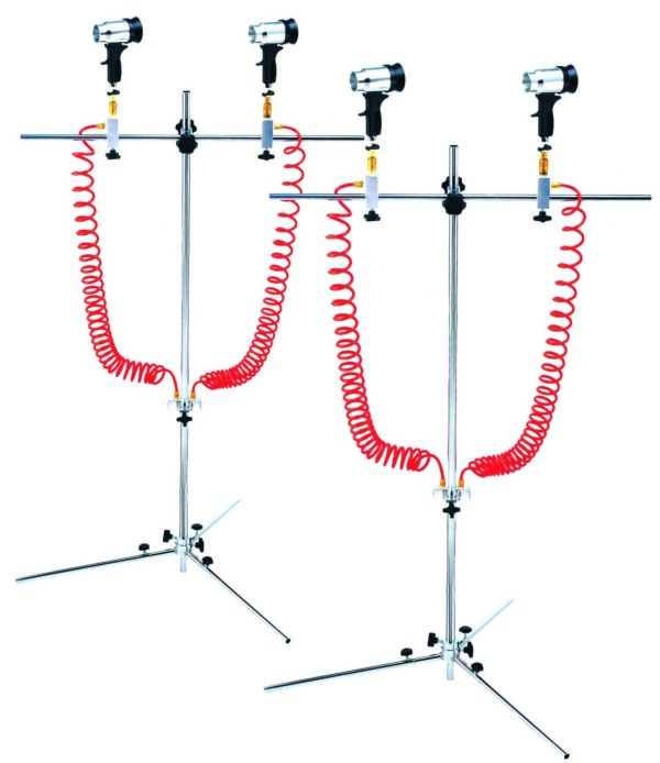 2 supports + 4 pistolets de séchage VENTURI 350L/min pneumatique (Spécial carrosserie) - OP 3520 - CLAS Equipements