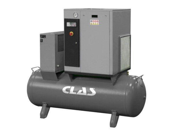 Compresseur d'air comprimé à vis sur cuve 500L 15CV 400V + sécheur d'air - OP 3610 - CLAS Equipements