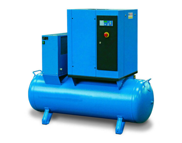 Compresseur d'air comprimé à vis 500L 10CV 400V + sécheur d'air - OP 3622 - CLAS Equipements