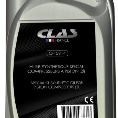 Bidon 2L d'huile synthétique spéciale compresseurs à piston - OP 6814 - CLAS Equipements
