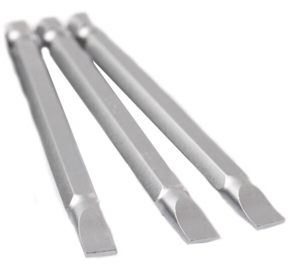 3pcs embouts tournevis à soute plat 4mm L.89mm CrV 1/4" (6,35 mm) - OS 1013 - CLAS Equipements