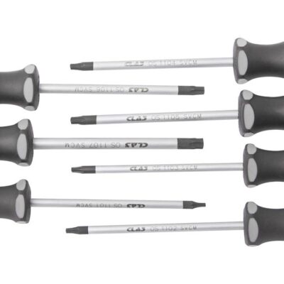 Assortiment de 7 tournevis torx T10-40 SVCM et poignée bi-matière PP+TPV - OS 1199 - CLAS Equipements