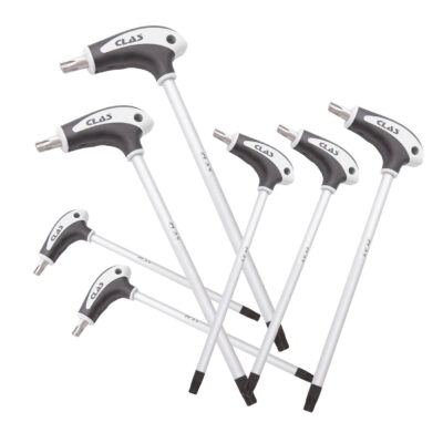 7 clés en T Torx T10-T40 SVCM et poignée bi-matière PP+TP - OS 2199 - CLAS Equipements