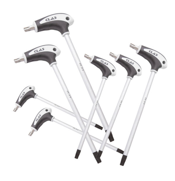7 clés en T Torx T10-T40 SVCM et poignée bi-matière PP+TP - OS 2199 - CLAS Equipements