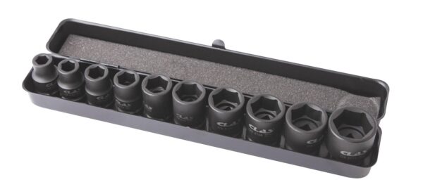 Coffret 10 douilles choc 10-27mm 1/2" Cr-Mo DIN ISO 2725-3 - OS 3100 - CLAS Equipements