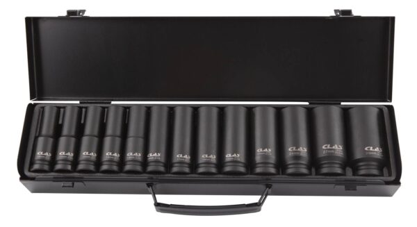 Coffret 13 douilles longues choc 6 pans 10-30mm 1/2" Cr-Mo - OS 3130 - CLAS Equipements