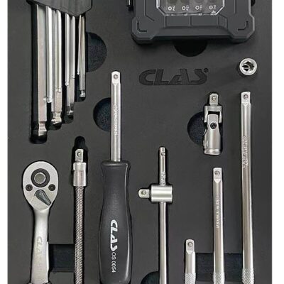 Insert 59 pcs douilles, cliquet et accessoires de serrage 1/4" CrV - OS 3200 - CLAS Equipements