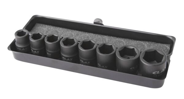 Coffret 8 douilles choc 10-19mm 3/8" DIN ISO 2725-3 Cr-Mo - OS 3300 - CLAS Equipements