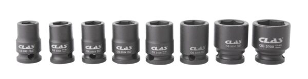 Coffret 8 douilles choc 10-19mm 3/8" DIN ISO 2725-3 Cr-Mo - OS 3300 - CLAS Equipements – Image 2