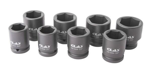 Coffret 8 douilles choc 6 pans 26-38mm 3/4" Cr-Mo - OS 3400 - CLAS Equipements – Image 2