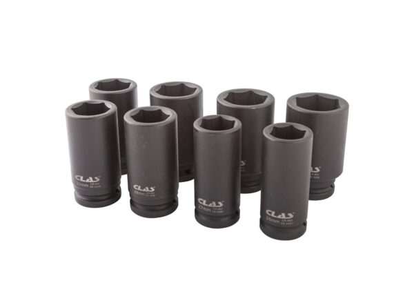 Coffret 8 douilles choc 6 pans longues 26-38mm 3/4" Cr-Mo - OS 3430 - CLAS Equipements – Image 2